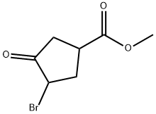 3-溴-4-氧代环戊甲酸甲酯 结构式
