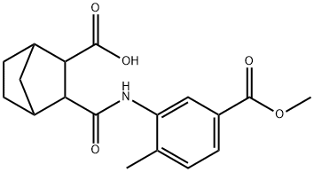 3-((5-(methoxycarbonyl)-2-methylphenyl)carbamoyl)bicyclo[2.2.1]heptane-2-carboxylic acid 结构式