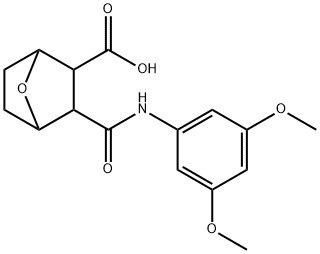 3-((3,5-dimethoxyphenyl)carbamoyl)-7-oxabicyclo[2.2.1]heptane-2-carboxylic acid 结构式