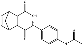 3-((4-(N-methylacetamido)phenyl)carbamoyl)bicyclo[2.2.1]hept-5-ene-2-carboxylic acid 结构式