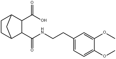 3-((3,4-dimethoxyphenethyl)carbamoyl)bicyclo[2.2.1]heptane-2-carboxylic acid 结构式
