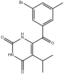 6-(3-溴-5-甲基苯甲酰)-5-异丙基嘧啶-2,4(1H,3H)-二酮 结构式