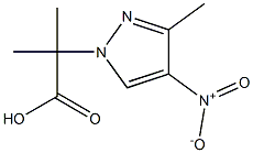 2-methyl-2-(3-methyl-4-nitro-1H-pyrazol-1-yl)propanoic acid 结构式