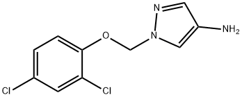 1-((2,4-二氯苯氧基)甲基)-1H-吡唑-4-胺 结构式