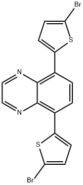5,8-bis(5-bromothiophen-2-yl)quinoxaline 结构式