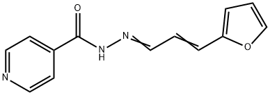 N'-[(1E,2E)-3-(furan-2-yl)prop-2-en-1-ylidene]pyridine-4-carbohydrazide 结构式