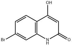 7-溴-4-羟基喹啉-2(1H)-酮 结构式