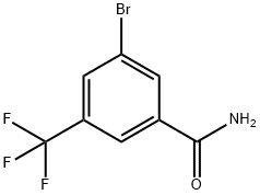 3-溴-5-(三氟甲基)苯甲酰胺 结构式