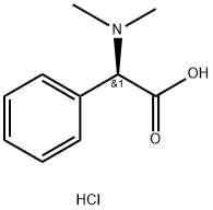 (R)-2-(二甲氨基)-2-苯乙酸盐酸盐 结构式