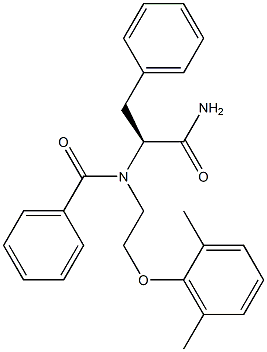 N-[2-(2,6-dimethylphenoxy)ethyl]-Nalpha-(phenylcarbonyl)phenylalaninamide 结构式