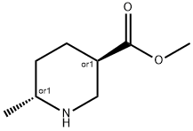 (3S,6S)-6-甲基哌啶-3-甲酸 甲酯 结构式