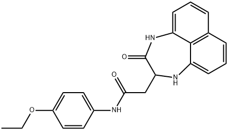 N-(4-ethoxyphenyl)-2-(3-oxo-1,2,3,4-tetrahydronaphtho[1,8-ef][1,4]diazepin-2-yl)acetamide 结构式