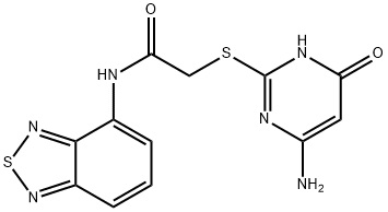 2-[(4-amino-6-hydroxy-2-pyrimidinyl)thio]-N-(2,1,3-benzothiadiazol-4-yl)acetamide 结构式