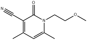 N-(2-甲氧基乙基)-4,6-二甲基-3-氰基吡啶酮 结构式