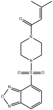 1-[4-(2,1,3-benzoxadiazol-4-ylsulfonyl)piperazin-1-yl]-3-methylbut-2-en-1-one 结构式