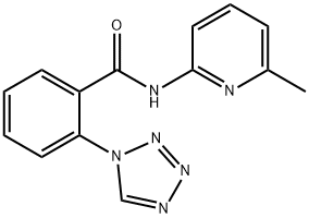 N-(6-methylpyridin-2-yl)-2-(1H-tetrazol-1-yl)benzamide 结构式