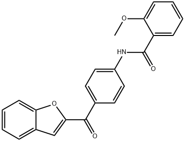 N-[4-(1-benzofuran-2-ylcarbonyl)phenyl]-2-methoxybenzamide 结构式