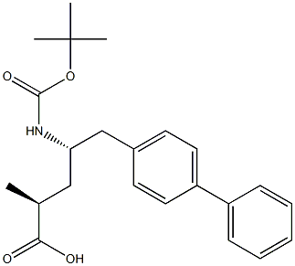 (2S,4S)-5-(联苯基-4-基)-4-[(叔丁氧羰基)氨基]-2-甲基戊酸 结构式