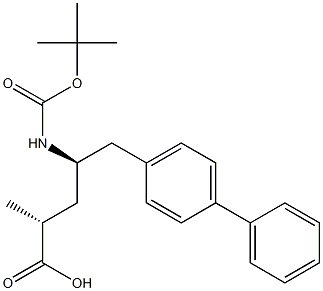 (2R,4R)-5-(联苯基-4-基)-4-[(叔丁氧羰基)氨基]-2-甲基戊酸 结构式