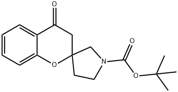 1`-BOC-4-氧螺[苯并二氢呋喃-2,3`-吡咯烷] 结构式