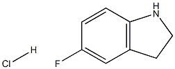 5-氟吲哚啉盐酸盐 结构式