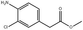 2-(4-氨基-3-氯苯基)乙酸甲酯 结构式
