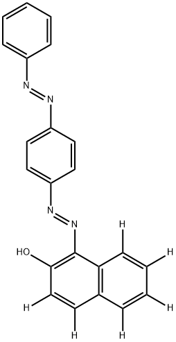 1-[4-(Phenylazo)phenylazo]-2-naphthalene-d6-ol 结构式