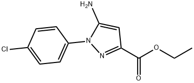 ethyl 5-amino-1-(4-chlorophenyl)-1H-pyrazol-3-carboxylate 结构式