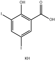 3,5-二碘代水杨酸钾 结构式