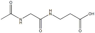 N-乙酰基甘氨酰-BETA-丙氨酸 结构式