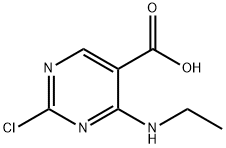 2-氯-4-(乙氨基)嘧啶-5-羧酸 结构式