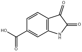 2,3-二氧吲哚-6-羧酸 结构式