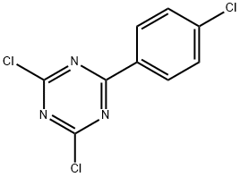 2,4-二氯-6-(4-氯苯基)-1,3,5-三嗪 结构式