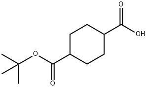 反式-1,4-环己基二甲酸单叔丁酯 结构式