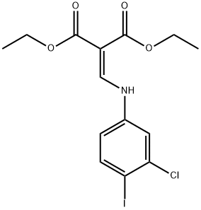 diethyl 2-((3-chloro-4-iodophenylamino)methylene)malonate 结构式