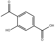 4-乙酰基-3-羟基苯甲酸 结构式