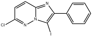 6-chloro-3-iodo-2-phenyl-Imidazo[1,2-b]pyridazine 结构式