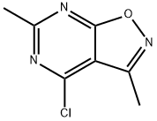 4-氯-3,6-二甲基异唑并[5,4-D]嘧啶 结构式