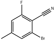 2-溴-6-氟-4-甲基苯甲腈 结构式