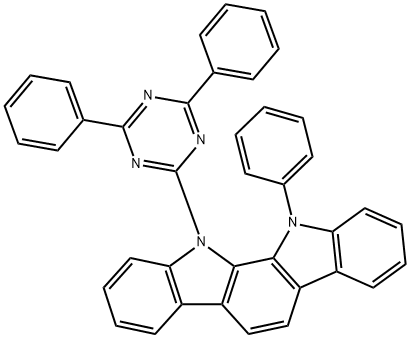 11-(4,6-DIPHENYL-[1,3,5]TRIAZIN-2-YL)-12-PHENYL-11,12-DIHYDRO-11,12-DIAZA-INDENO[2,1-A]FLUORENE 结构式