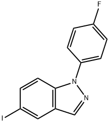 1-(4-氟苯基)-5-碘-1H-吲唑 结构式
