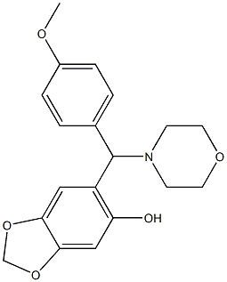 6-[(4-methoxyphenyl)(4-morpholinyl)methyl]-1,3-benzodioxol-5-ol 结构式