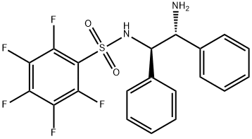 N-[(1R,2R)-1,2-二苯基-2-氨基乙基]-2,3,4,5,6-五氟苯磺酰胺 结构式