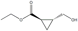 ethyl (1R,2R)-2-(hydroxymethyl)cyclopropane-1-carboxylate 结构式