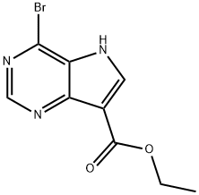 ethyl 4-bromo-5H-pyrrolo[3,2-d]pyrimidine-7-carboxylate 结构式