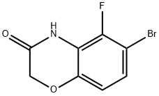 5-氟-6-溴-2H-苯并[B][1,4]噁嗪-3(4H)-酮 结构式