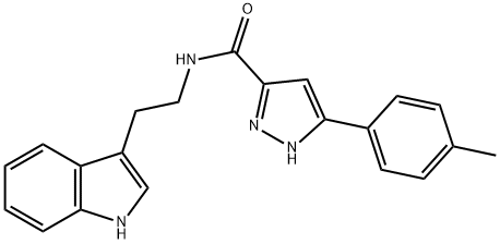 N-[2-(1H-indol-3-yl)ethyl]-3-(4-methylphenyl)-1H-pyrazole-5-carboxamide 结构式