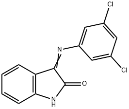 3-[(3,5-dichlorophenyl)imino]-1,3-dihydro-2H-indol-2-one 结构式