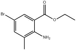 2-氨基-5-溴-3-甲基苯甲酸乙酯 结构式