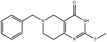 6-benzyl-2-(methylthio)-5,6,7,8-tetrahydropyrido[4,3-d]pyrimidin-4-ol 结构式